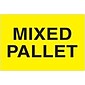 Tape Logic Labels, "Mixed Pallet", 2 x 3", Fluorescent Yellow, 500/Roll (DL1622)
