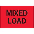 Tape Logic Labels, Mixed Load, 2 x 3, Fluorescent Red, 500/Roll (DL1624)