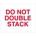 Tape Logic Labels, Do Not Double Stack, 8 x 10, Red/White, 250/Roll (DL1630)