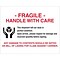 Tape Logic Labels, Fragile Handle With Care, 8 x 10, Red/White/Black, 250/Roll (DL1636)
