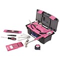 Apollo Tools Household Tool Kit with Tool Box Pink, 53 Piece (DT9773P)