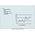 U Brands Floating Glass Ghost Grid Dry Erase Board, Frameless, 3 x 2 (2798U00-01)