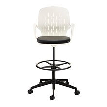 Safco® Shell™ Vinyl Upholstered Extended-Height Chair, White (7014WH)