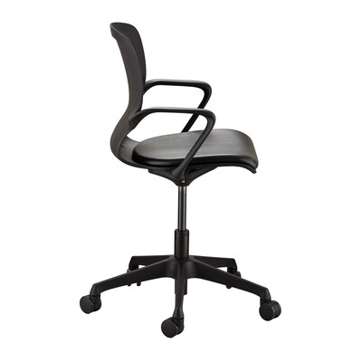 Safco Shell Vinyl Upholstered Desk Chair, Black (7013BL)