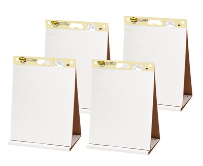 Post-it® Super Sticky Tabletop Easel Pad, 20 x 23, 20 Sheets/Pad, 4 Pads/Pack (563 VAD 4PK)