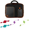 Vangoddy Office Business Travel Laptop Case up to 12 inch laptop Tablet + 4x MicroUSB Charging Cable