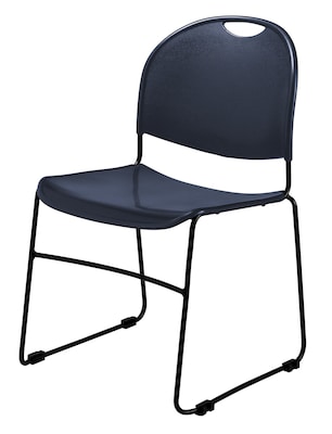 NPS Commercialine 850 Series Ultra Compact Stack Chair, Blue, 4 Pack (855-CL/4)