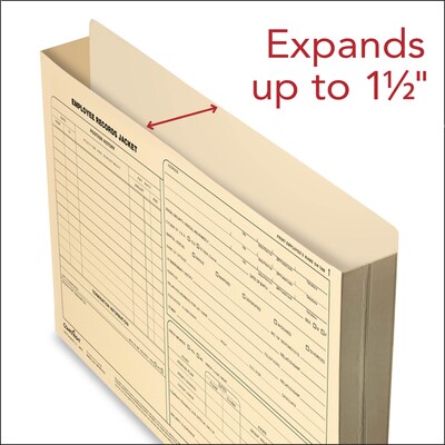ComplyRight Expanded Employee Records File Jacket, 1" Expansion, Legal Size, Manila, 25/Each (A5010)