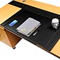 SUM Anti-Slip Wood Desk Pad with Side Rail, 34.5" x 24", Black (OSKDPD001)