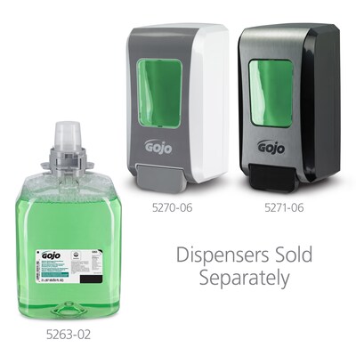 GOJO FMX-20 Foaming Hand Soap, Hair & Body Wash Refill for FMX-20 Dispenser, Cucumber Melon Scent, 67.6 oz., 2/Carton (5263-02)