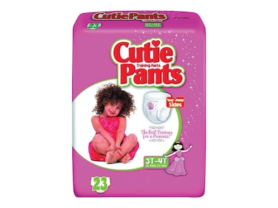 Cuties Training Pants For Girls Large 3T-4T, 92/PK (CR8008)