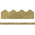 Carson-Dellosa Sparkle and Shine Gold Glitter Scalloped Borders 13/Pack (108319)