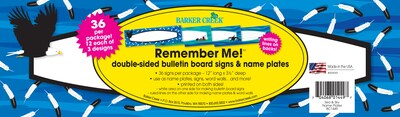 Barker Creek Sea & Sky Double-Sided Bulletin Board Signs/Name Plates, 12" x 3.5", 36 per package/3 designs (BC1449)