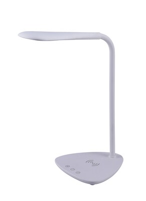 Bostitch Flexible Wireless Charging LED Desk Lamp, White  (VLED1816-BOS)