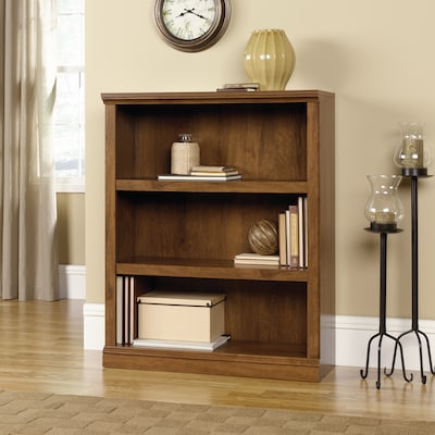 Sauder Select Collection 44H 3-Shelf Bookcase, Oiled Oak (410372)
