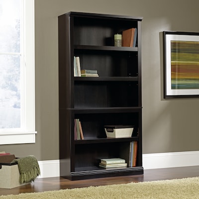 Sauder Select Collection 70H 5-Shelf Bookcase, Estate Black (414235)