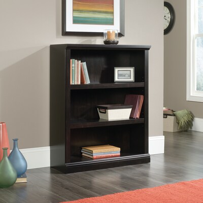 Sauder Select Collection 44H 3-Shelf Bookcase, Estate Black (420175)