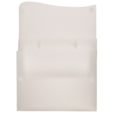 JAM Paper Plastic Portfolio Case with Hook & Loop Closure, Clear (34834475)
