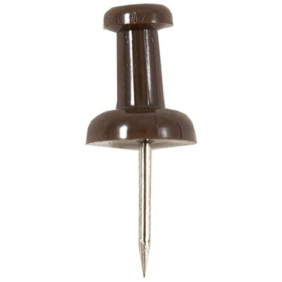 JAM Paper Pushpins, Chocolate Brown, 2 Packs of 100 (222419049A)