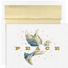JAM Paper® Christmas Cards Set, Elegant Dove, 16/Pack (526917900)