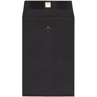 JAM Paper® 6 x 9 Open End Catalog Envelopes with Clasp Closure, Black, 25/Pack (87915F)