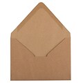 JAM Paper® A6 V-Flap Invitation Envelopes, 4.75 x 6.5, Brown Kraft Paper Bag, 25/Pack (63134660)