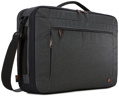 Case Logic ERA Hybrid Laptop Briefcase, Black Polyester (ERACV-116-OBSIDIAN)