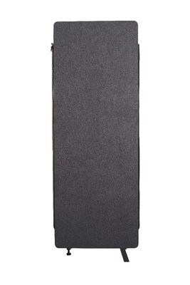 Luxor Reclaim Freestanding Room Divider, 66H x 24W, Slate Gray Fabric (RCLM2466ZSG)