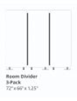 Luxor Reclaim Room Divider, Misty Gray, 3/Pk (RCLM7266ZMG)