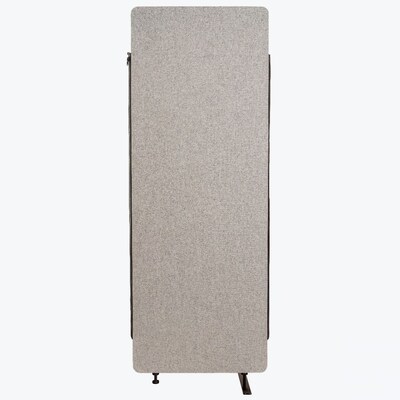 Luxor Reclaim Freestanding Room Divider, 66"H x 24"W, Misty Gray Fabric (RCLM2466ZMG)