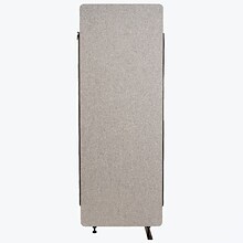 Luxor Reclaim Freestanding Room Divider, 66H x 24W, Misty Gray Fabric (RCLM2466ZMG)