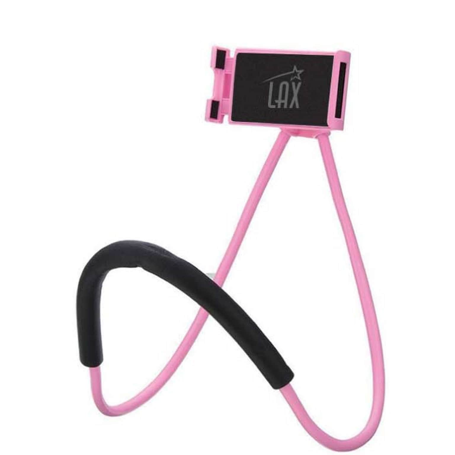 LAX Gadgets Hands-Free Neck Holder Phone Mount for Smartphones, Pink (NECKHLDR-PNK)