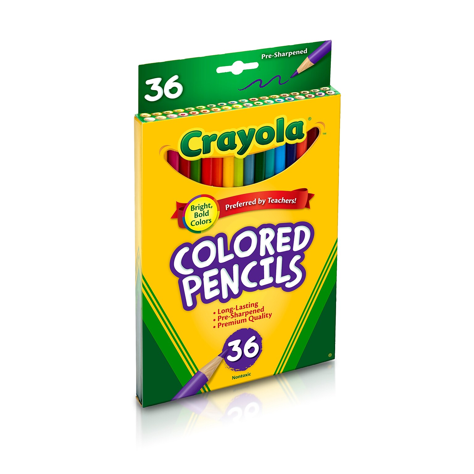Crayola Kids Colored Pencil Set, Assorted Colors, 36 Pencils/Pack (68-4036)