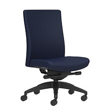 Union & Scale Workplace2.0™ Task Chair Upholstered, Armless, Navy Fabric, Synchro Tilt Seat Slide (5