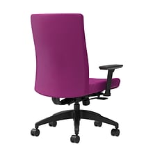 Union & Scale Workplace2.0™ Task Chair Upholstered 2D, Adjustable Arms, Amethyst Fabric, Synchro Til