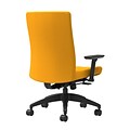 Union & Scale Workplace2.0™ Task Chair Upholstered 2D, Adjustable Arms, Goldenrod Fabric, Synchro Ti