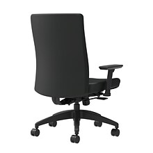 Union & Scale Workplace2.0™ Task Chair Upholstered 2D, Adjustable Arms, Black Vinyl Synchro Tilt (54