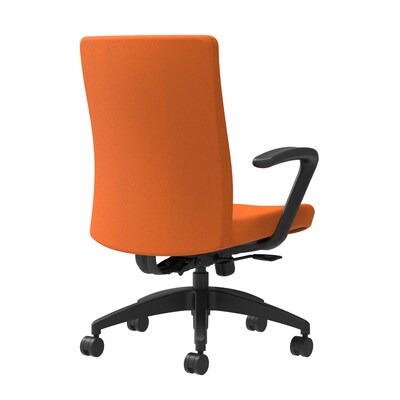 Union & Scale Workplace2.0™ Task Chair Upholstered, Fixed Arms, Apricot Fabric, Synchro Tilt (54149)