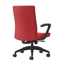 Union & Scale Workplace2.0™ Task Chair Upholstered, Fixed Arms, Cherry Fabric, Synchro Tilt (54150)