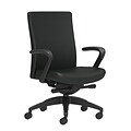 Union & Scale Workplace2.0™ Task Chair Upholstered, Fixed Arms, Black Vinyl Synchro Tilt Seat Slide