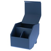 Bostitch Konnect™ Plastic Short Storage Bin, Removable Lid & Dividers, 3.4 W, Blue (KT-CUP-BLUE)