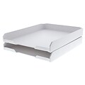 Bostitch Konnect Front Loading Stackable Letter Tray, Letter Size, White (KT-TRAY-WHITE)