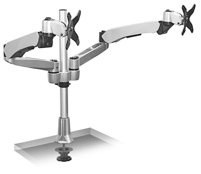 Mount-It! Modular Desk Mount Adjustable Monitor Arm, Up to 24 Monitors, Gray/Silver (MI-45111)