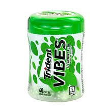 Trident Vibes Sugar Free Spearmint Rush Gum, 16 oz., 40 Pieces/Pack, 6/Pack (304-00082)