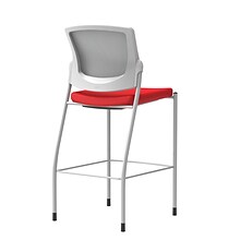 Union & Scale Workplace2.0™ Bistro Height Stool Fog Mesh, Armless, Ruby Fabric (54265)