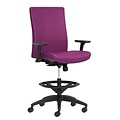 Union & Scale Workplace2.0™ Stool Upholstered 2D, Adjustable Arms, Amethyst Fabric, Limited Synchro