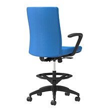 Union & Scale Workplace2.0™ Stool Upholstered, Fixed Arms, Cobalt Fabric, Limited Synchro Tilt (5421