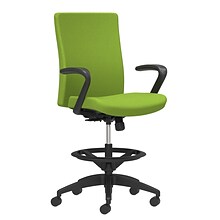 Union & Scale Workplace2.0™ Stool Upholstered, Fixed Arms, Pear Fabric, Limited Synchro Tilt (54219)