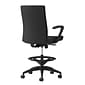 Union & Scale Workplace2.0™ Stool Upholstered, Fixed Arms, Black Fabric, Limited Synchro Tilt (54220)