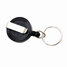 Sicurix Standard ID Badge Reel Round Belt Clip, Black (BAU68874)